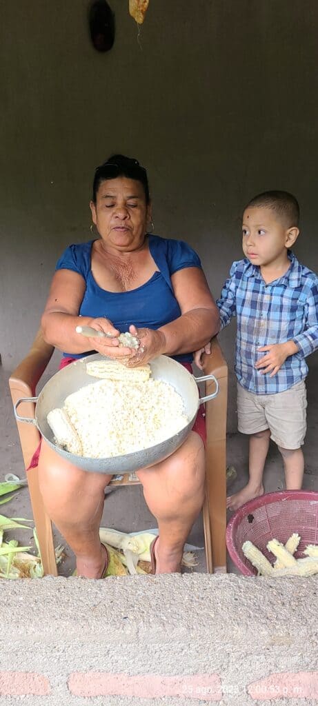 Carmela with her great grandson