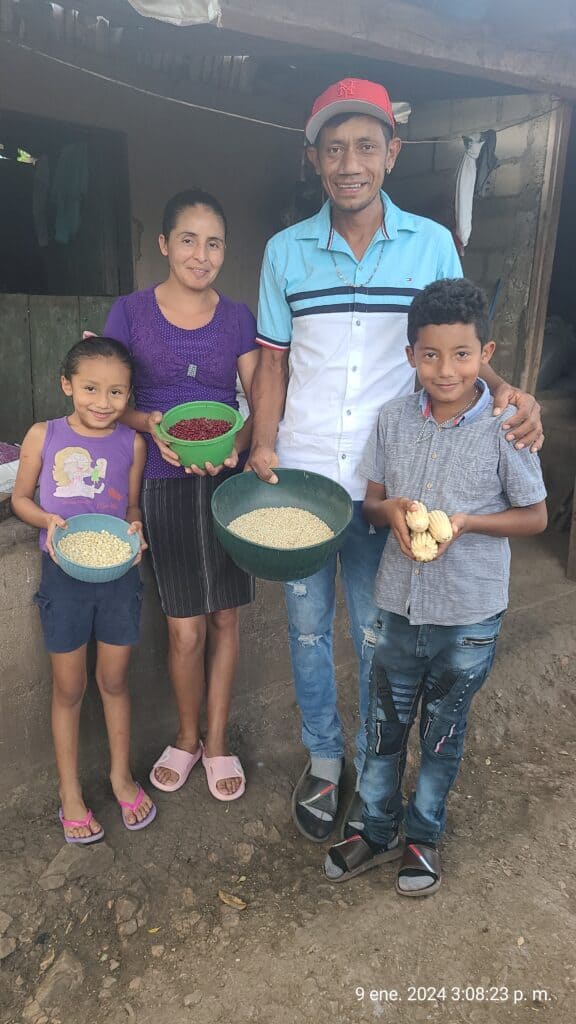 Jose Alejandro with his wife and childrens