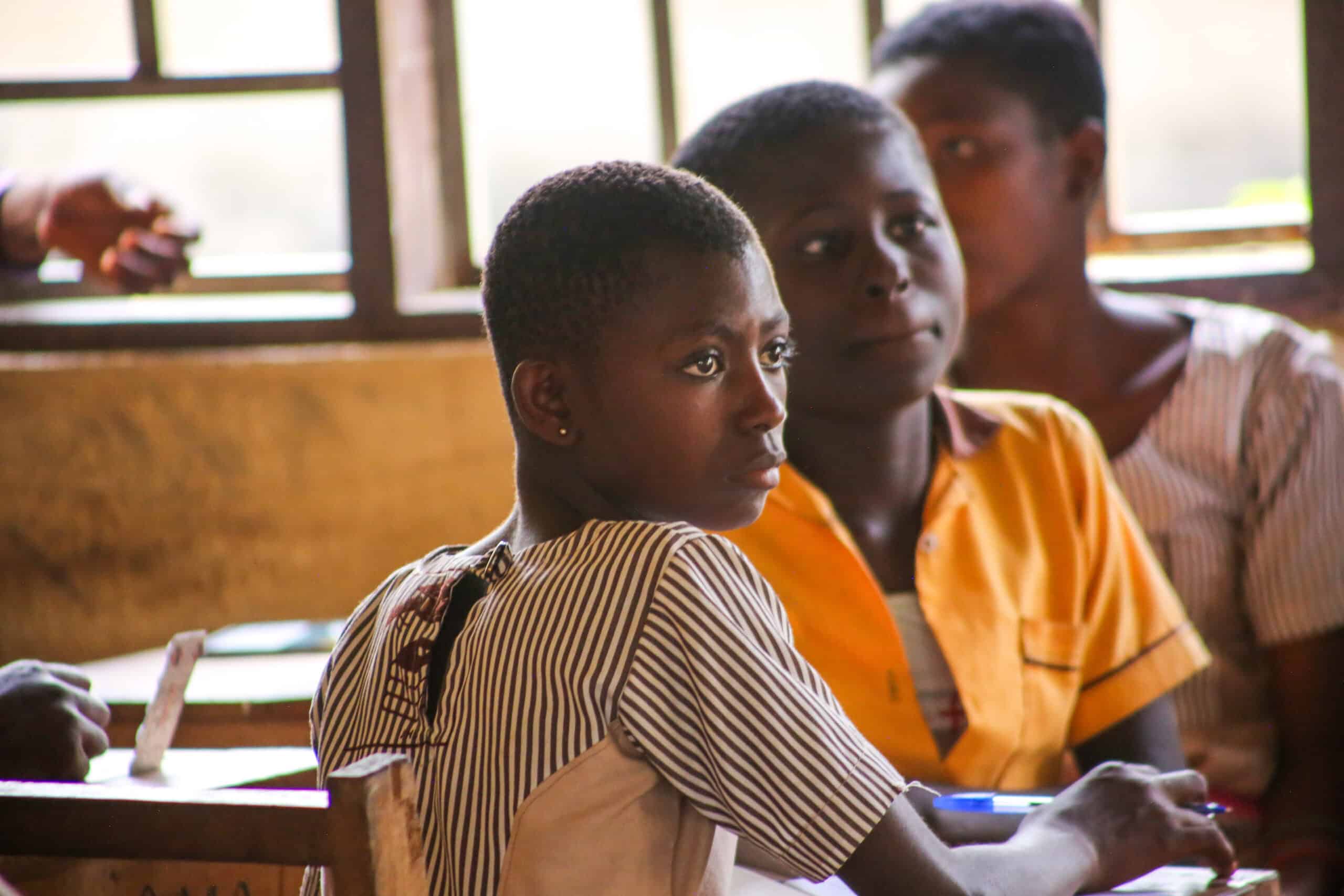 Elizabeth in her classroom