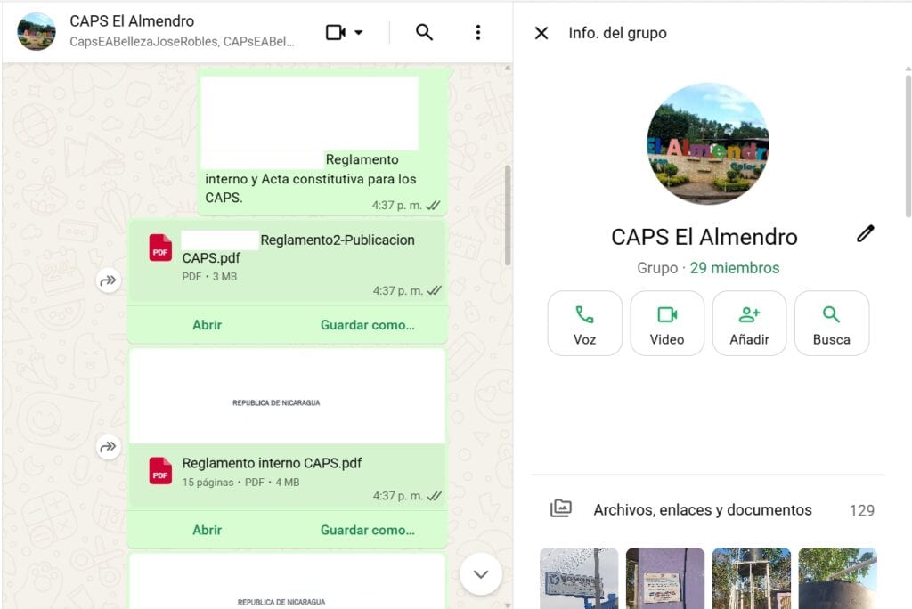 Instant Messaging Empowers CAPS Leaders 1 WhatsApp screenshot showing PDF sharing.
